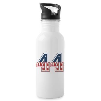 Number 44 USA - Water bottle with straw - white - Right