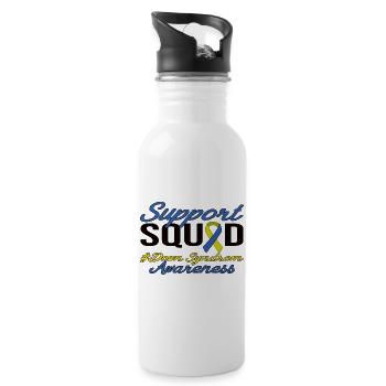 Escouade de soutien - Sensibilisation au syndrome de Down - Gourde avec paille intégrée - blanc - Droite