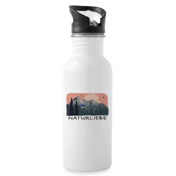 Naturliebe Natur Berge Wanderung Wandern Südtirol - Trinkflasche mit integriertem Trinkhalm - Weiß - Rechts