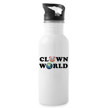 Clown world - Water bottle with straw - white - Right