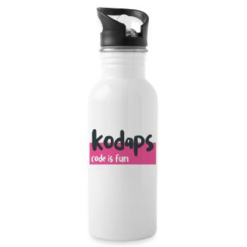 kodaps sq dark - Gourde avec paille intégrée - blanc - Droite