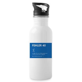 Fehler 40 - Trinkflasche mit integriertem Trinkhalm - Weiß - Rechts