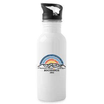 Hochkönig Berg Höhe Klettersteig Hiking Finisher - Water bottle with straw - white - Right