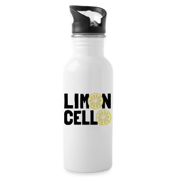 Limoncello, Zitronenlikör, Limoncino, Italien - Trinkflasche mit integriertem Trinkhalm - Weiß - Rechts