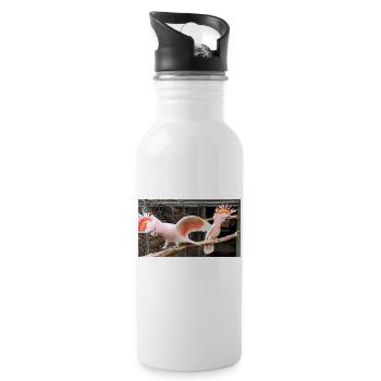 Major Mitchell Cockatoo - Paar - Trinkflasche mit integriertem Trinkhalm - Weiß - Rechts