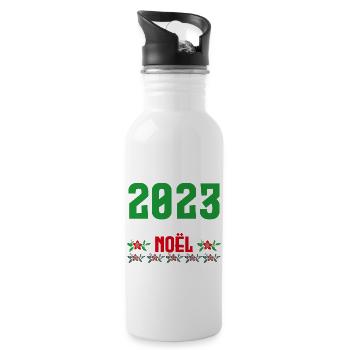 Mon Premier Noel 2023 - Gourde avec paille intégrée - blanc - Droite