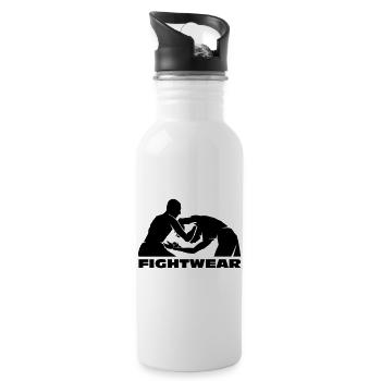 Wing Chun | Fightwear | black - Water bottle with straw - white - Right