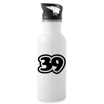 39 Japanese Slang Sankyu - Water bottle with straw - white - Right