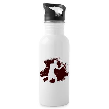 Boxsport Boxing - Trinkflasche mit integriertem Trinkhalm - Weiß - Rechts