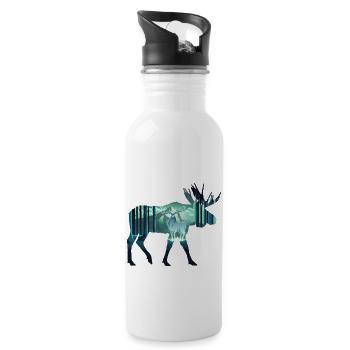 Moose - Water bottle with straw - white - Right