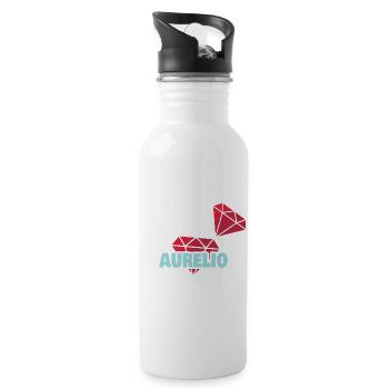 Diamant Edel Kostbar Brilliant Aurelio - Trinkflasche mit integriertem Trinkhalm - Weiß - Rechts