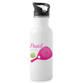 Padel Paddle Raquette Tennis Sport I Cadeau - Gourde avec paille intégrée - blanc - Droite
