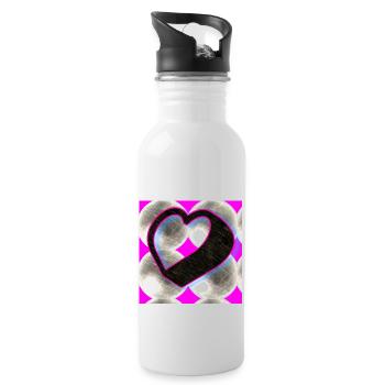 In Love (Heart) - Image 2023 - Water bottle with straw - white - Right