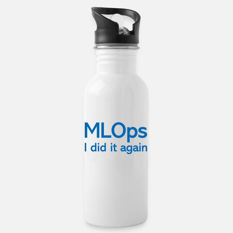 MLOps I did it again - Water bottle with straw - white