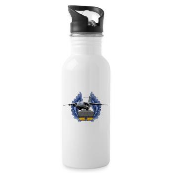 C-390 - Trinkflasche mit integriertem Trinkhalm - Weiß - Rechts
