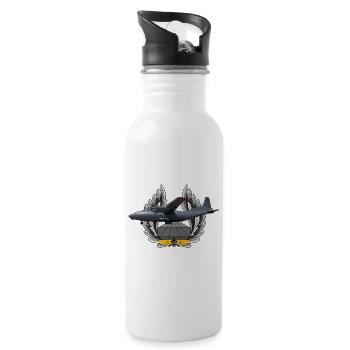 An-12 - Trinkflasche mit integriertem Trinkhalm - Weiß - Rechts