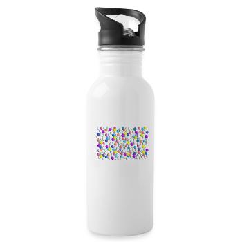 bubbels - Trinkflasche mit integriertem Trinkhalm - Weiß - Rechts