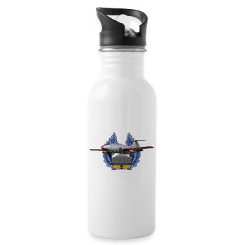 L-29 - Water bottle with straw - white - Right