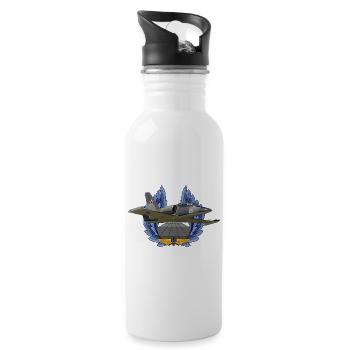 Aero L-39 Albatros - Trinkflasche mit integriertem Trinkhalm - Weiß - Rechts