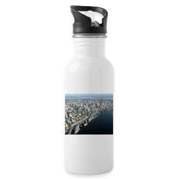 Seattle - Water bottle with straw - white - Right