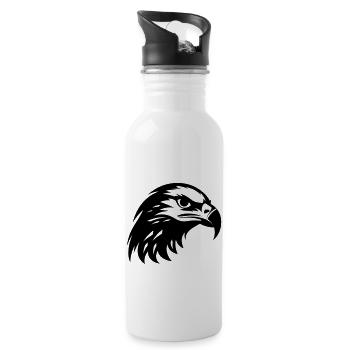 Adler - Trinkflasche mit integriertem Trinkhalm - Weiß - Rechts