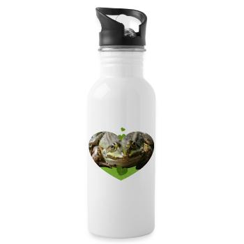 Crapaud grenouille Grenouilles Prince - Gourde avec paille intégrée - blanc - Droite