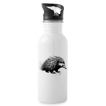 Echidna of Australia - Water bottle with straw - white - Right