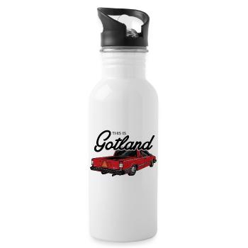 This is Gotland - Epa - Water bottle with straw - white - Right