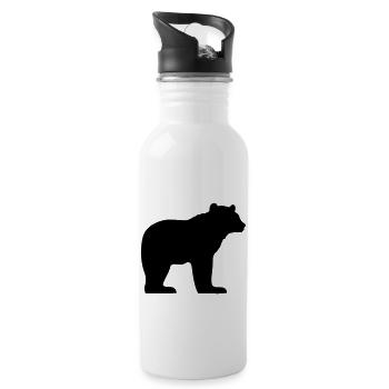 bear - Water bottle with straw - white - Right