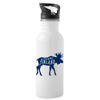 Suomi Finlande Orignal - Gourde avec paille intégrée - blanc - Droite