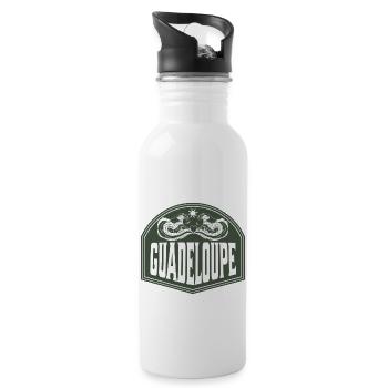 Guadeloupe Karibik Wellen - Trinkflasche mit integriertem Trinkhalm - Weiß - Rechts