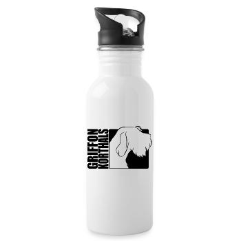 Griffon Korthals Chien Chiens de chasse Wilsigns - Gourde avec paille intégrée - blanc - Droite