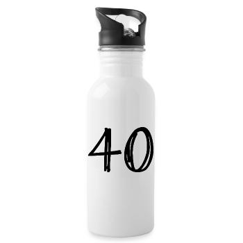 ANNIVERSARY. HAPPY BIRTHDAY. HAPPY BIRTHDAY. - Water bottle with straw - white - Right