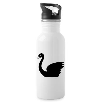 Cygne - Gourde avec paille intégrée - blanc - Droite