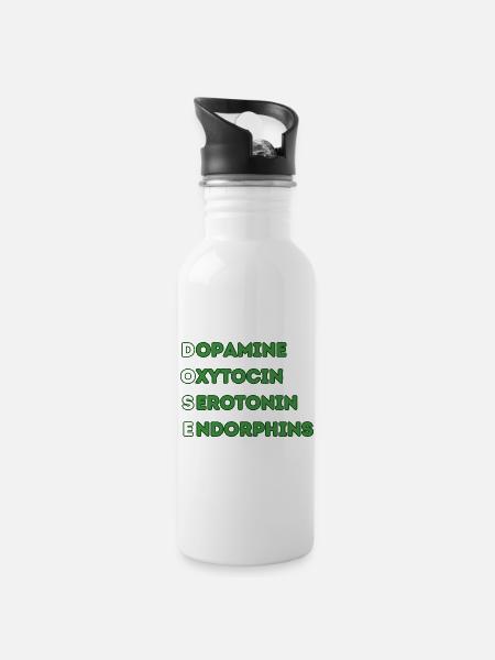 DOSIS - Trinkflasche mit integriertem Trinkhalm - Weiß