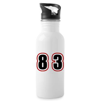 83 Number College - Water bottle with straw - white - Right