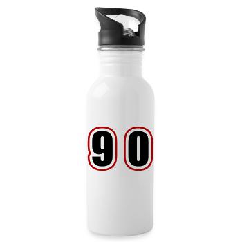 90 Nombre Collège - Gourde avec paille intégrée - blanc - Droite