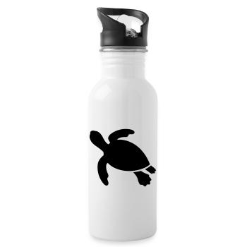tortoise - Water bottle with straw - white - Right