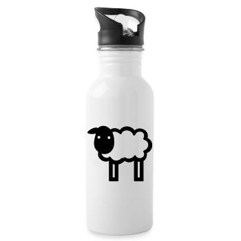 sheep - Water bottle with straw - white - Right