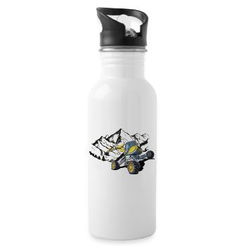 Excavator, walking excavator for difficult terrain - Water bottle with straw - white - Right