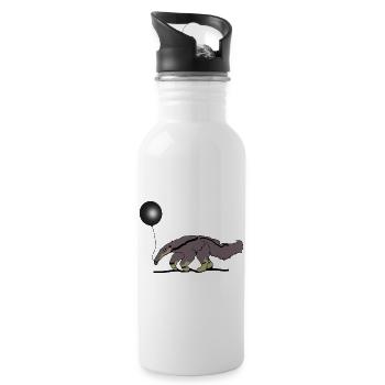 Anteater - Water bottle with straw - white - Right