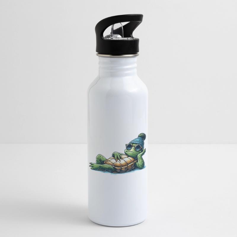 Chill Toad Turtle Cool Chill Gift Water bottle with straw