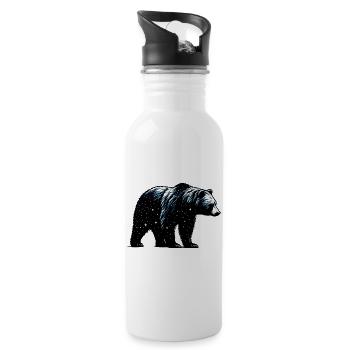 Bär - Trinkflasche mit integriertem Trinkhalm - Weiß - Rechts