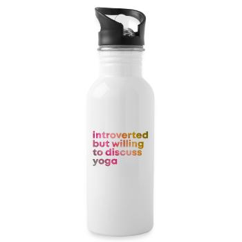 Yoga - Water bottle with straw - white - Right