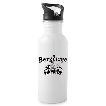 Wander Bergziege - Trinkflasche mit integriertem Trinkhalm - Weiß - Rechts