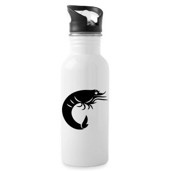Shrimp - Water bottle with straw - white - Right