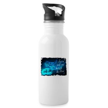 Nagez à travers les étoiles - Gourde avec paille intégrée - blanc - Droite