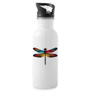 Dragonfly - Water bottle with straw - white - Right