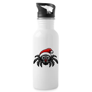 Tarantula Weihnachten - Trinkflasche mit integriertem Trinkhalm - Weiß - Rechts