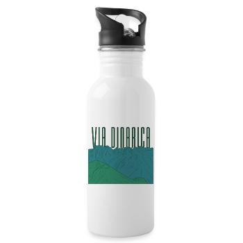 Via Dinarica – Long-Distance Trail - Trinkflasche mit integriertem Trinkhalm - Weiß - Rechts